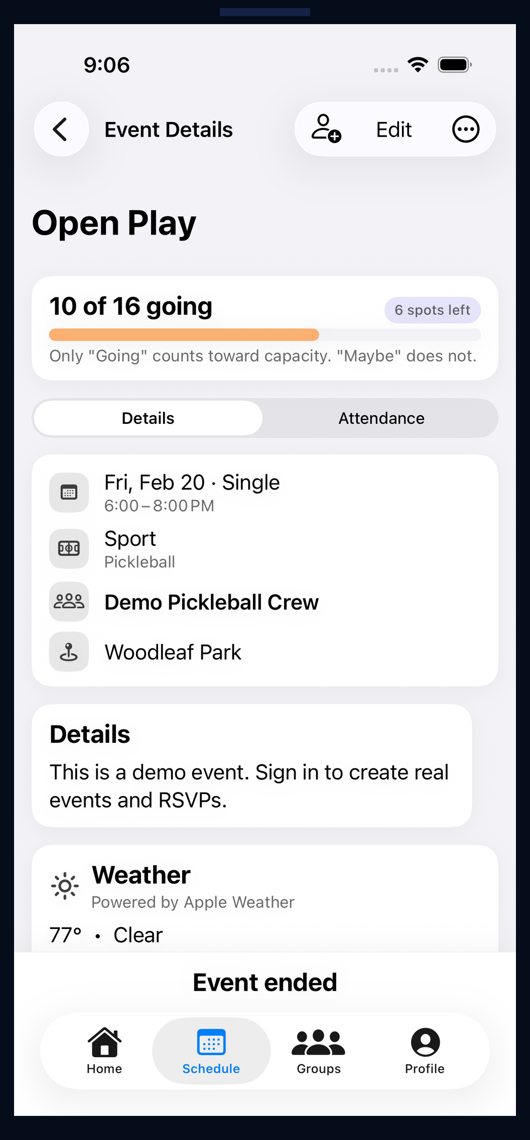 Event Details + RSVP